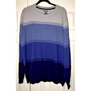 Club Room Merino Wool Blend Sweater Men's 3XL Pullover Gray Blue